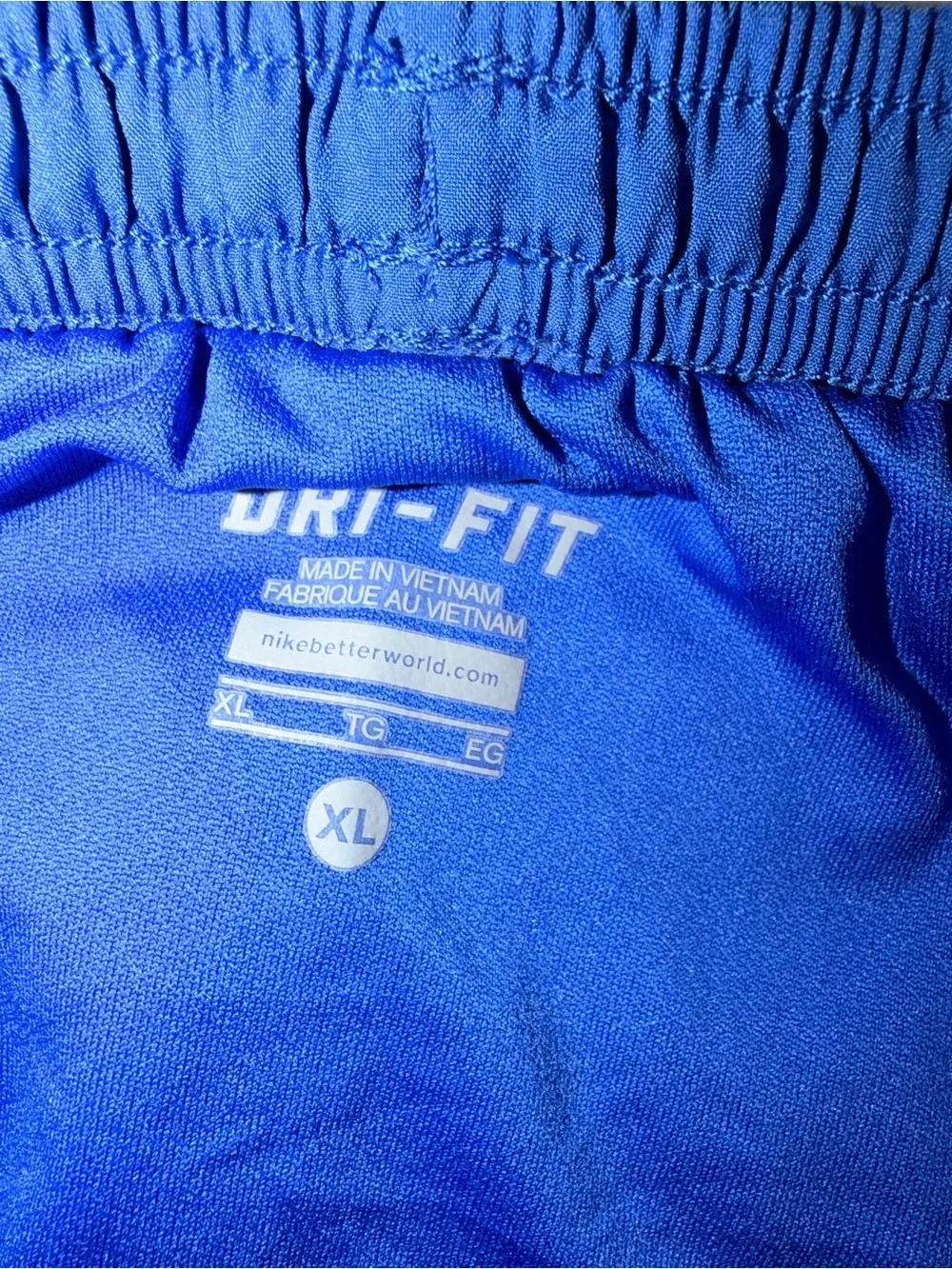 Nike Men’s Royal Blue Athletic Shorts with Black Side Panels